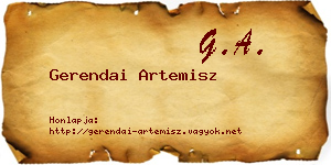 Gerendai Artemisz névjegykártya